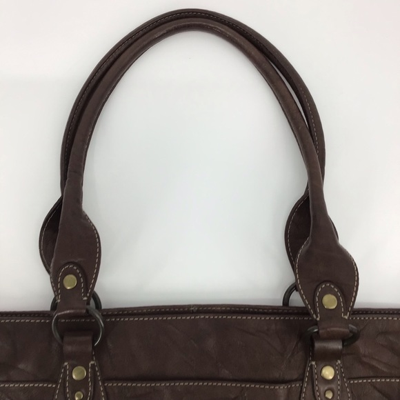 J Jill Brown Textured Embossed Leather Tote - Picture 4 of 16